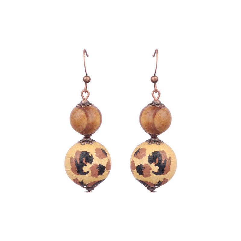 Boucles d'oreilles à pompons rétro de style ethnique bohème