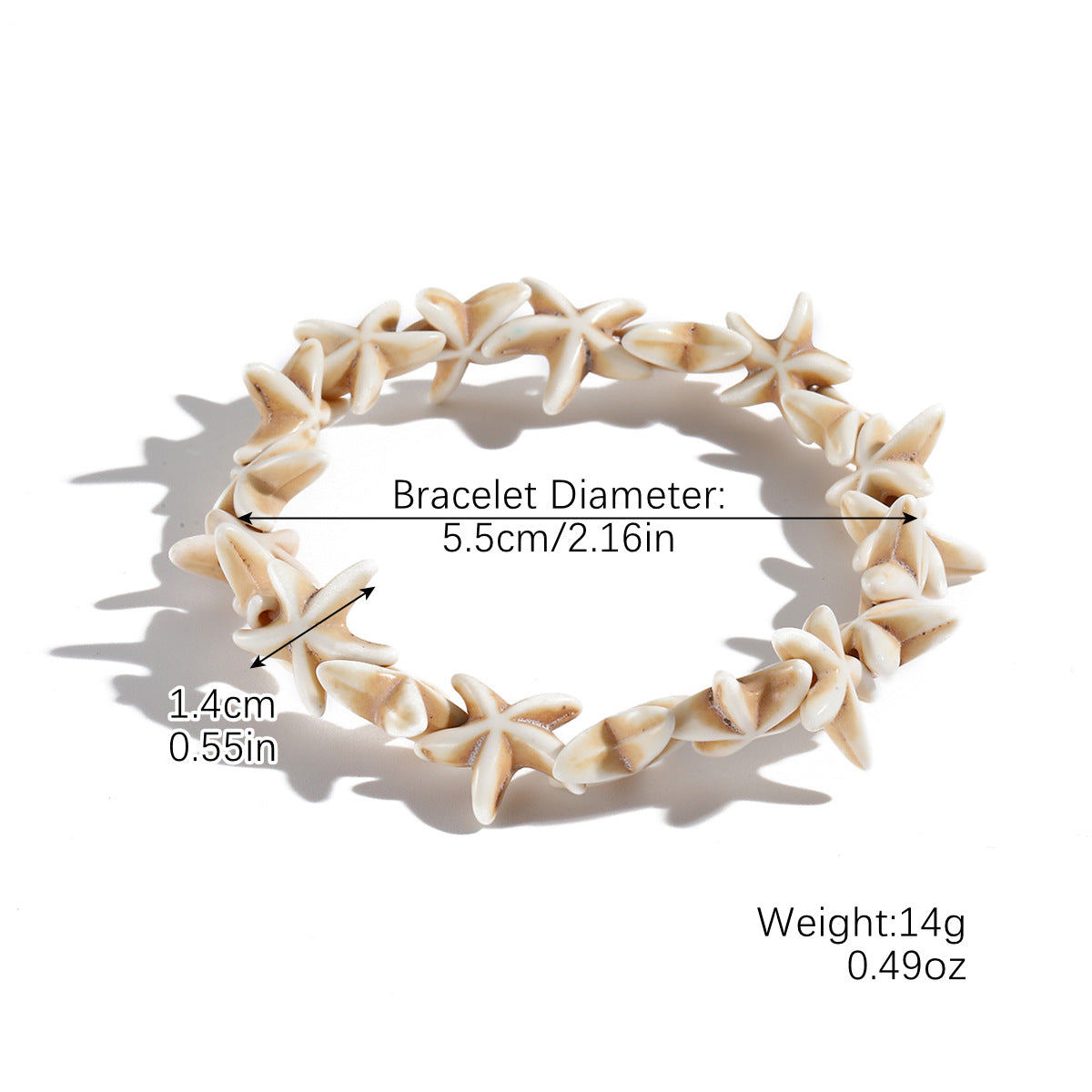 Women Fashion Boho Woven Knot Natural Shell Bracelet