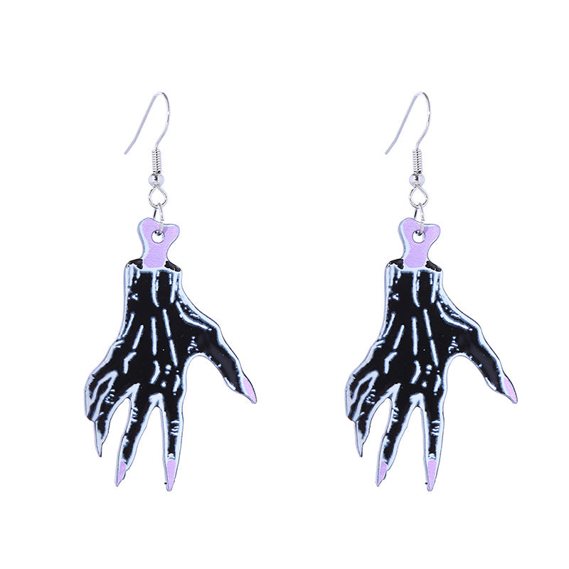 Halloween Women Funny Horror Ghost Bloodstain Acrylic Earrings