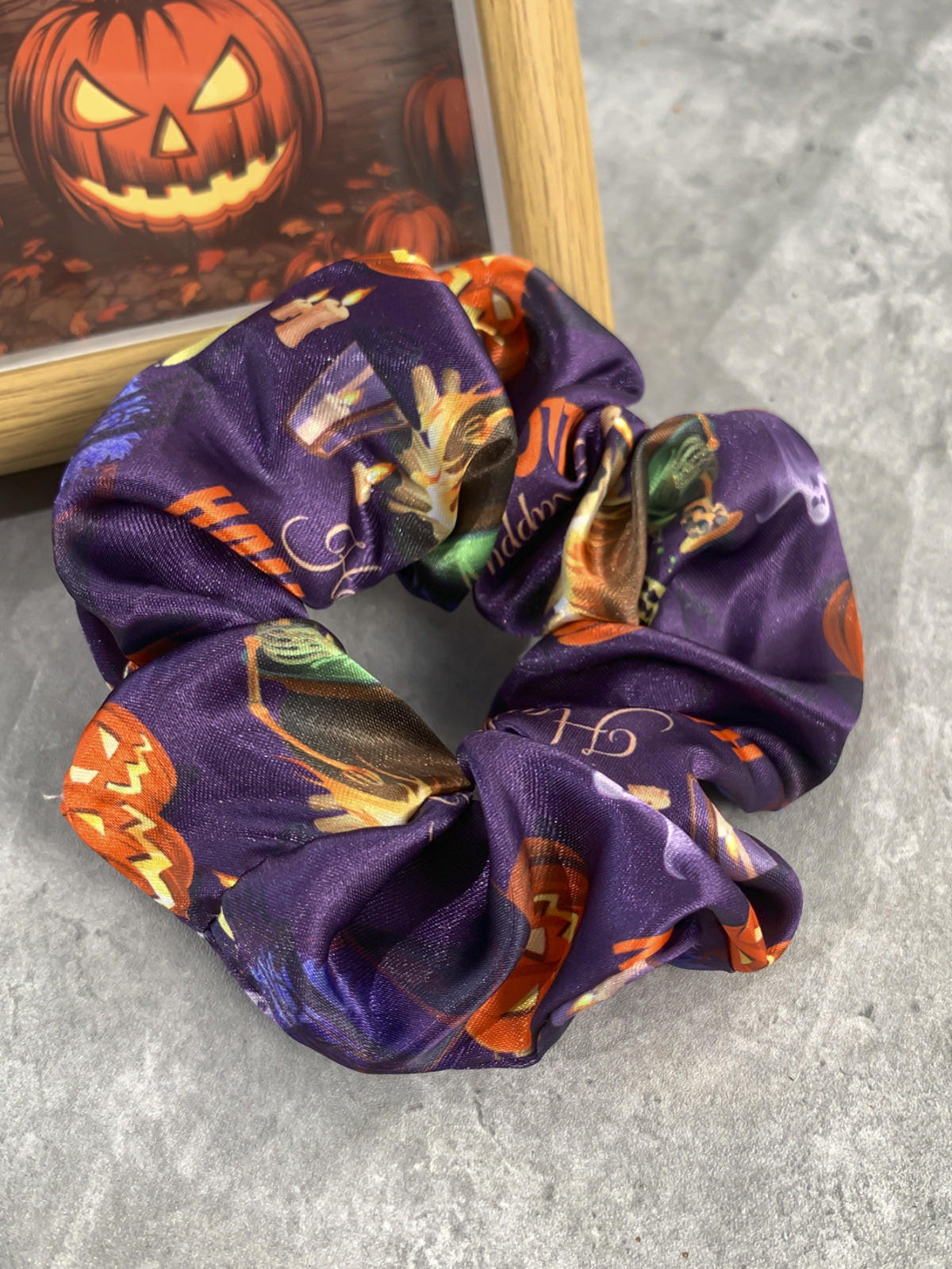 Anillo para el cabello con estampado de calaveras de Halloween