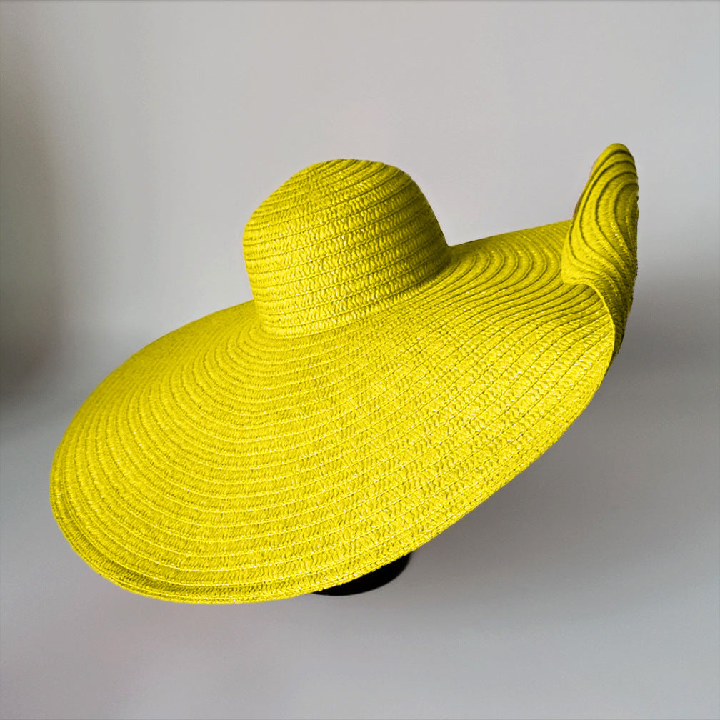 Beach Holiday Straw Collapsible Sun Hat with Color Options