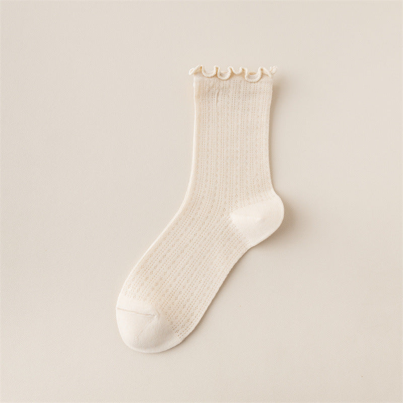 Calcetines de madera con orejas de color liso de moda