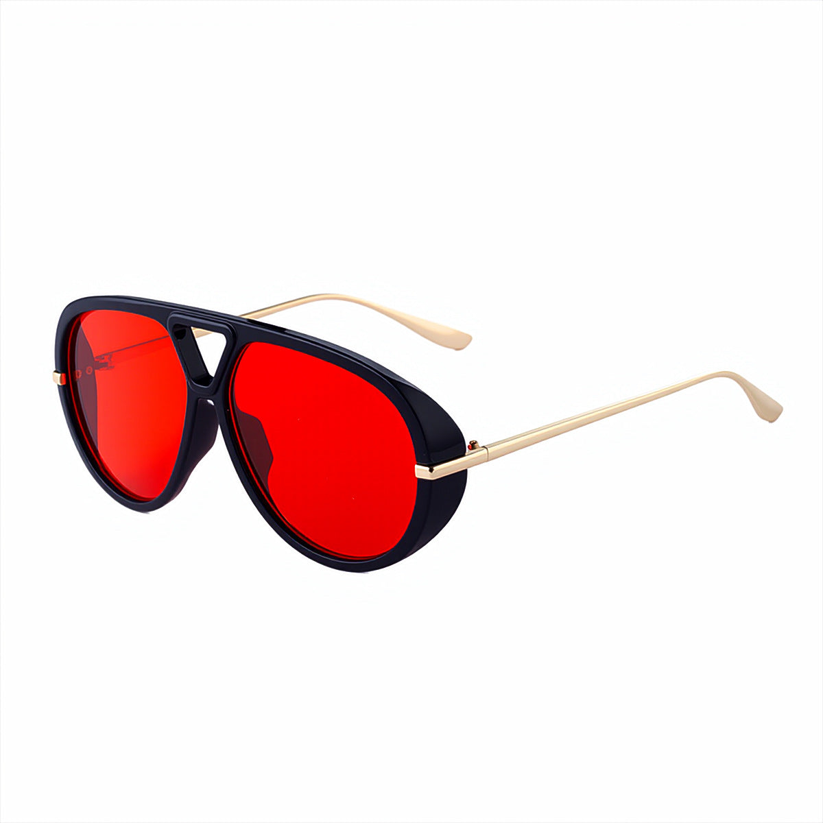 Gafas de sol de montura grande estilo punk retro de moda para mujer