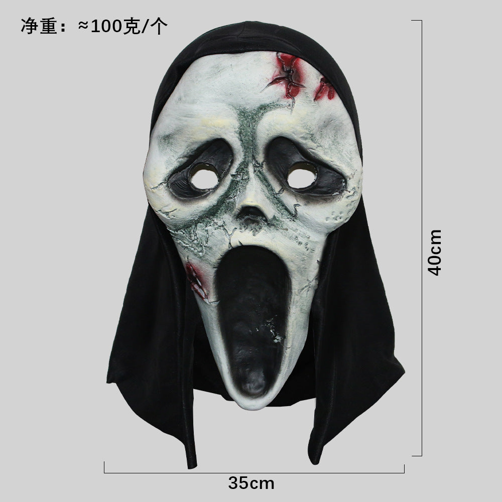 Máscara de calavera de látex blanca de Halloween Scream Horror