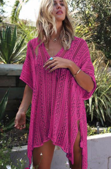 Traje de baño de punto holgado informal para mujer