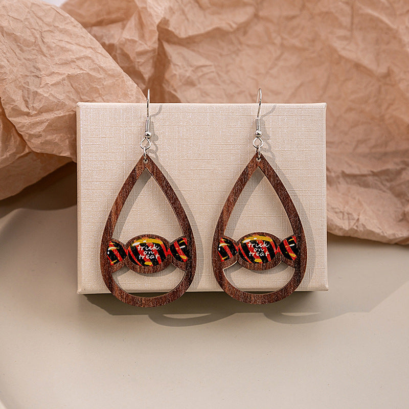 Halloween Women Cartoon Ghost Skull Earrings Alloy Jewelry