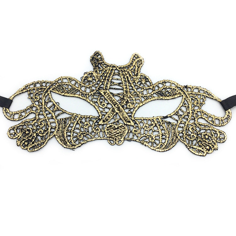 Women Simple Hollow Lace Half Face Mask for Halloween