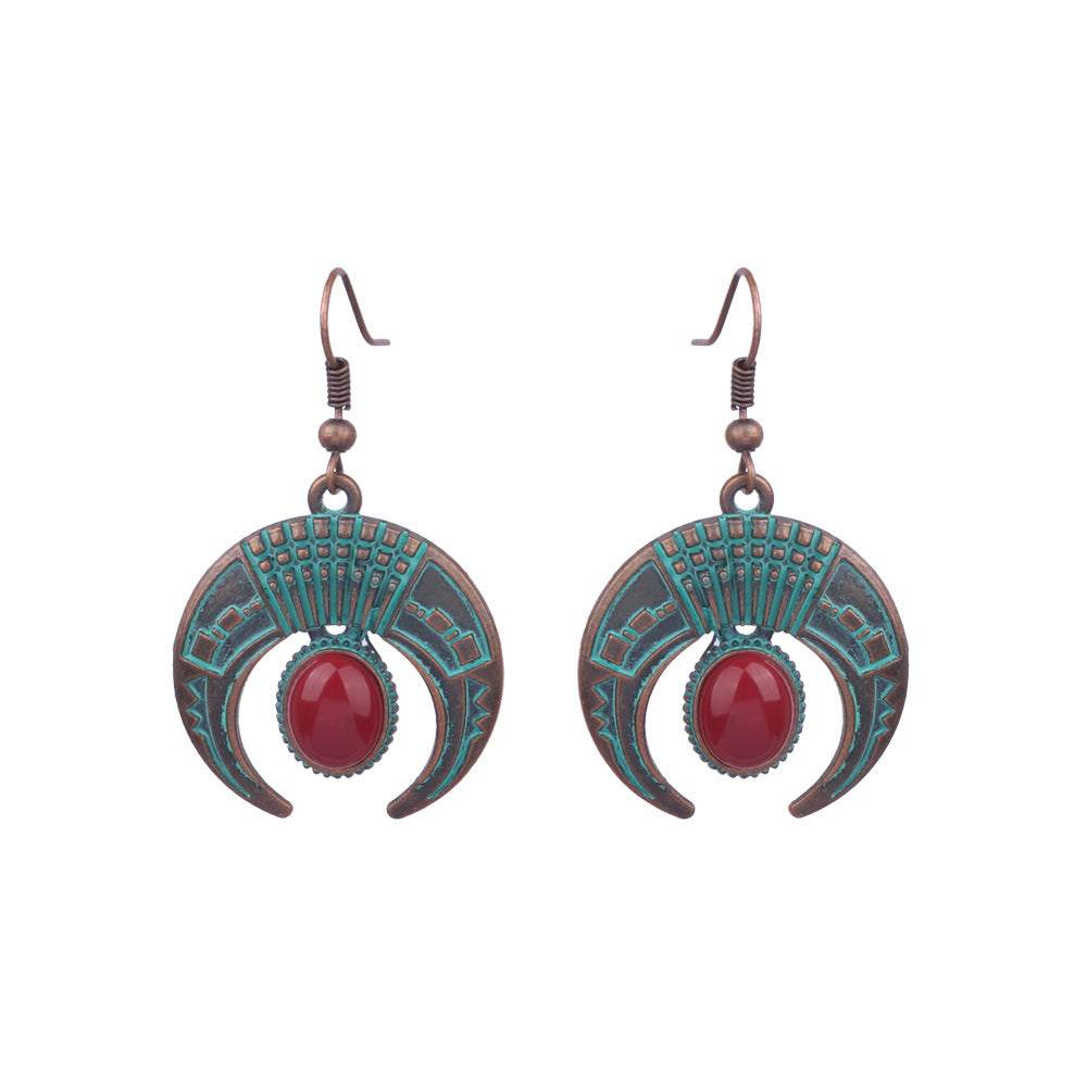 Boucles d'oreilles à pompons créatives de style ethnique bohème rétro