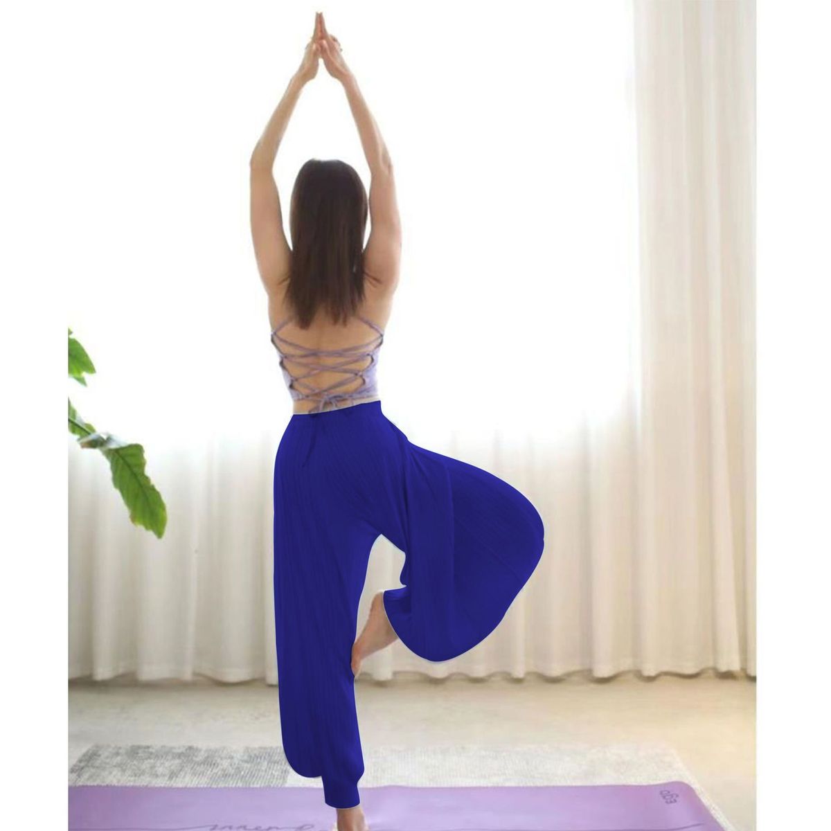 Women Casual Solid Color Loose Yoga Pants