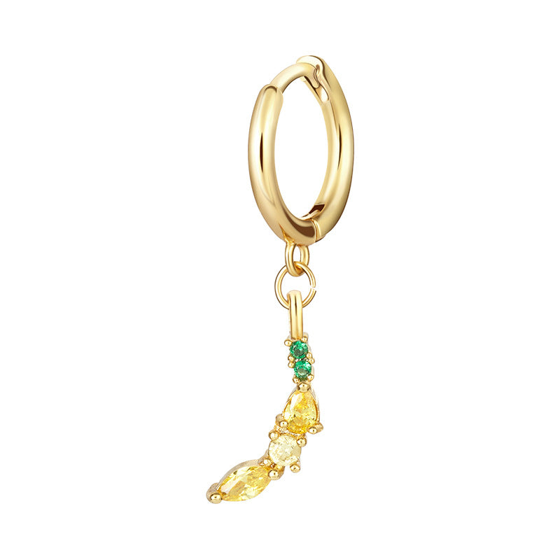 Boucles d'oreilles exquises en zircon multicolore pour femmes
