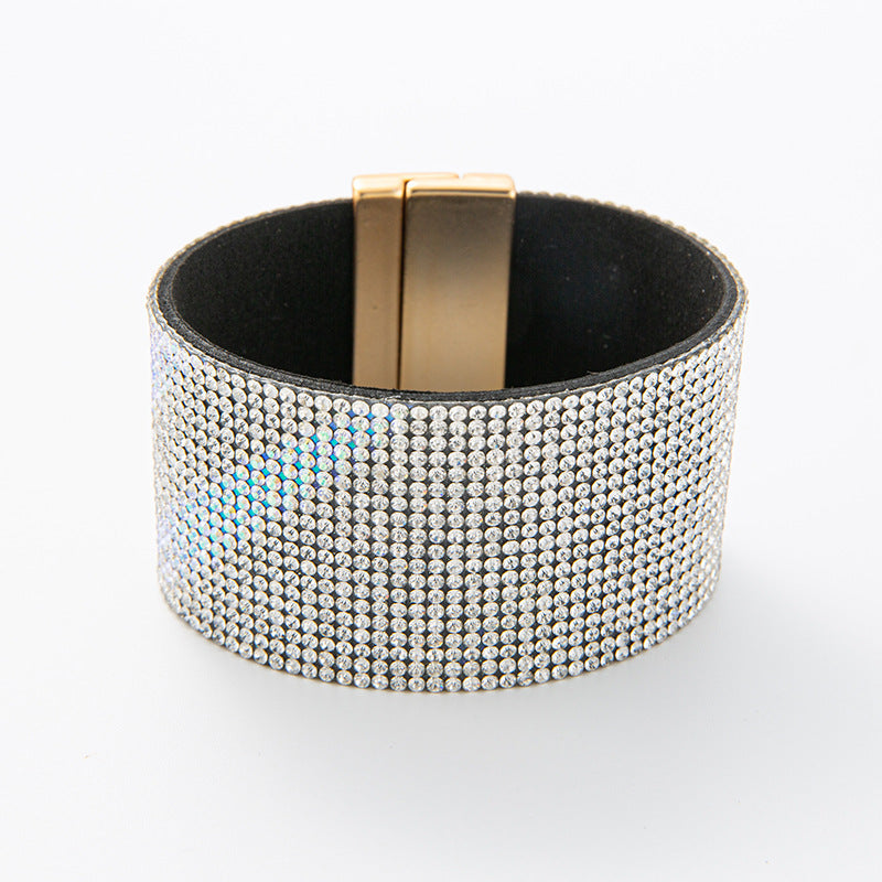 Pulsera de ala ancha con diamantes de imitación de Bohemian Wind