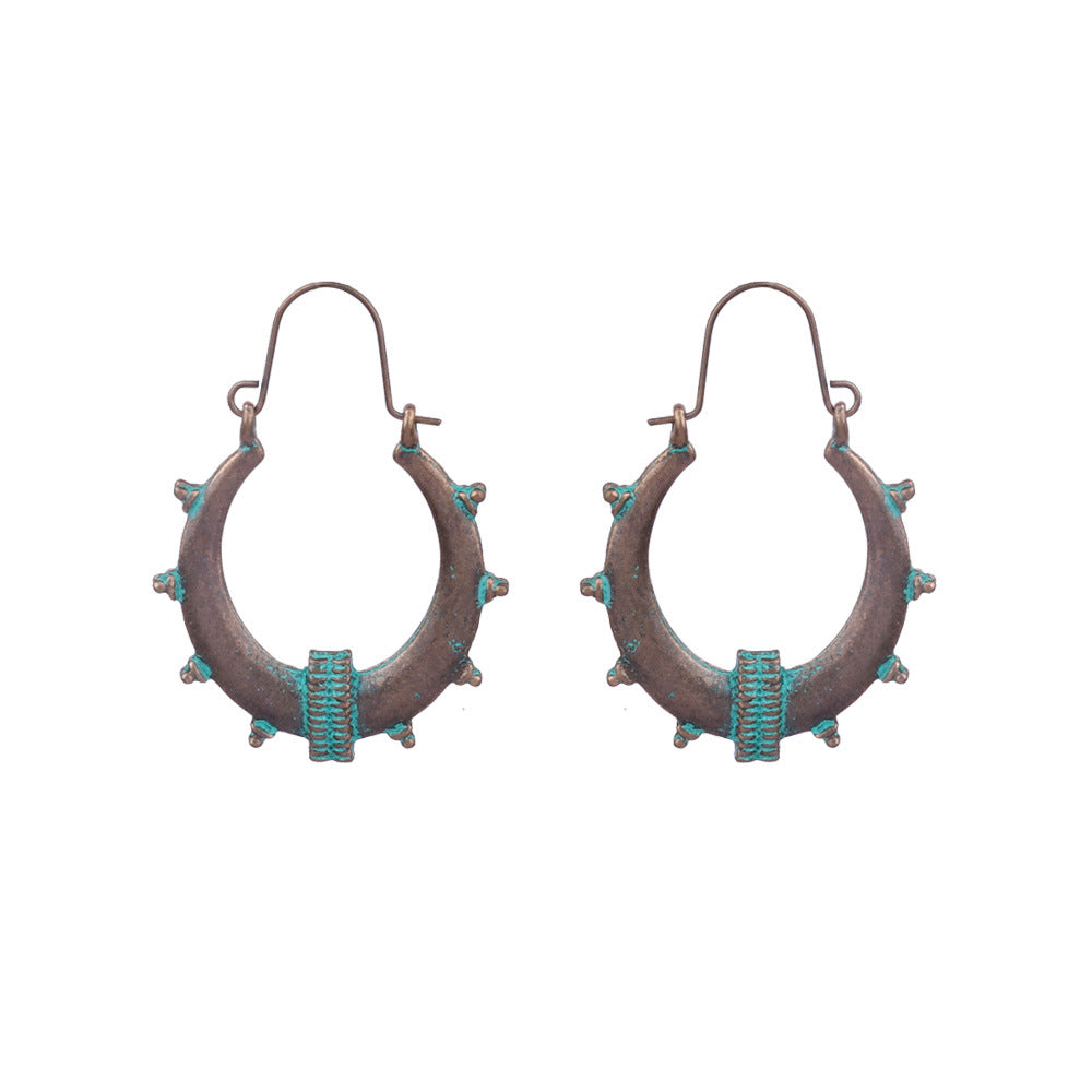 Boucles d'oreilles turquoise de style ethnique bohème