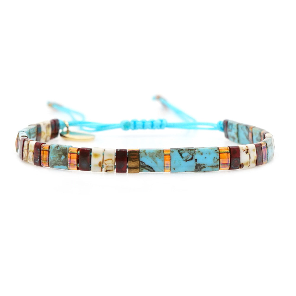Women Casual Bohemian Handmade Beaded Woven Bracelet