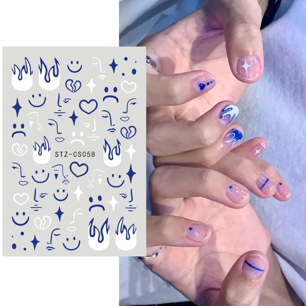 Halloween Skull Autumn Maple Leaf Pumpkin Ghost Nail Stickers