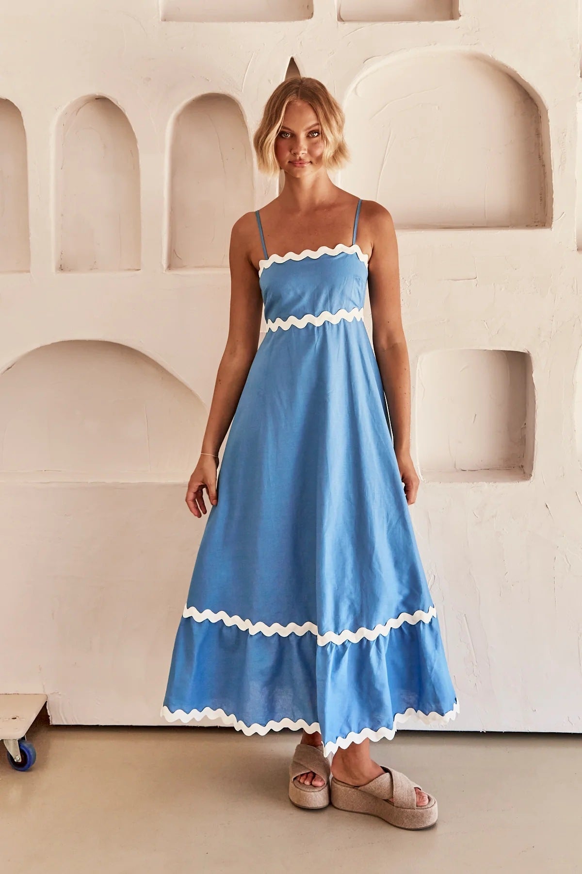 Women Casual Summer Vacation Floral Maxi Sun Dress