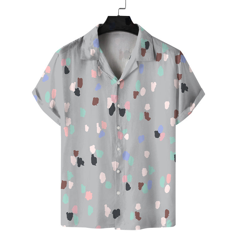 Men Fashion Casual Vacation 3D Palm Tree Print Shirt