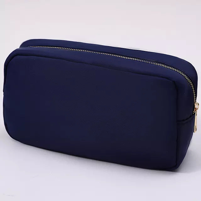 Bolsa de cosméticos de nailon de color sólido para ropa sucia portátil