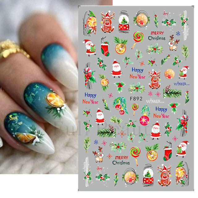 Halloween Ghost Skull Nail Art Stickers With Cartoon Design