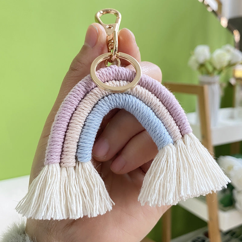 Bohemian Tassel Rainbow Keychain Bag Hanging Accessories