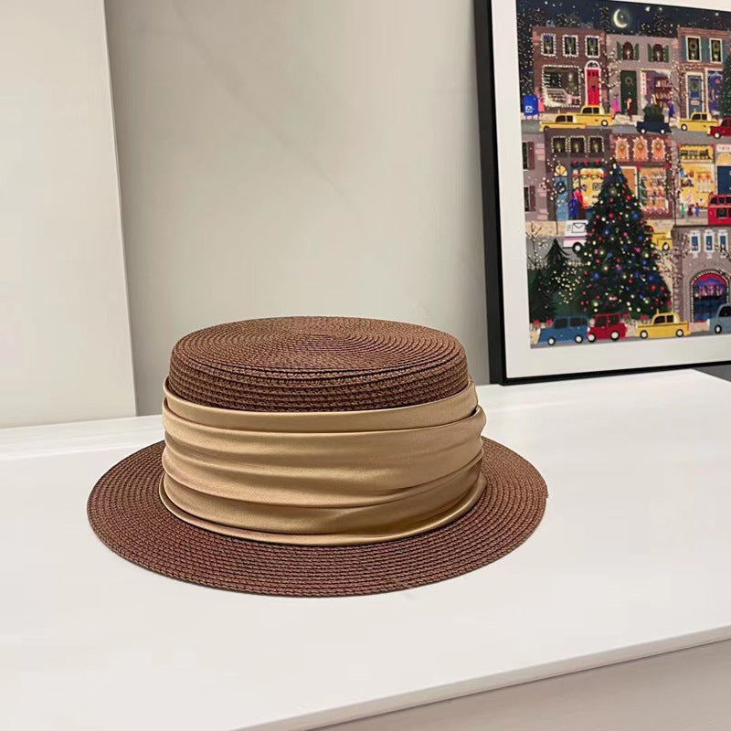 Women Fashion Casual Solid Color Straw Hat