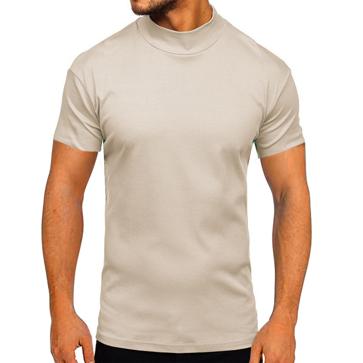 Men Casual Basic Solid Color Short Sleeve T-Shirt