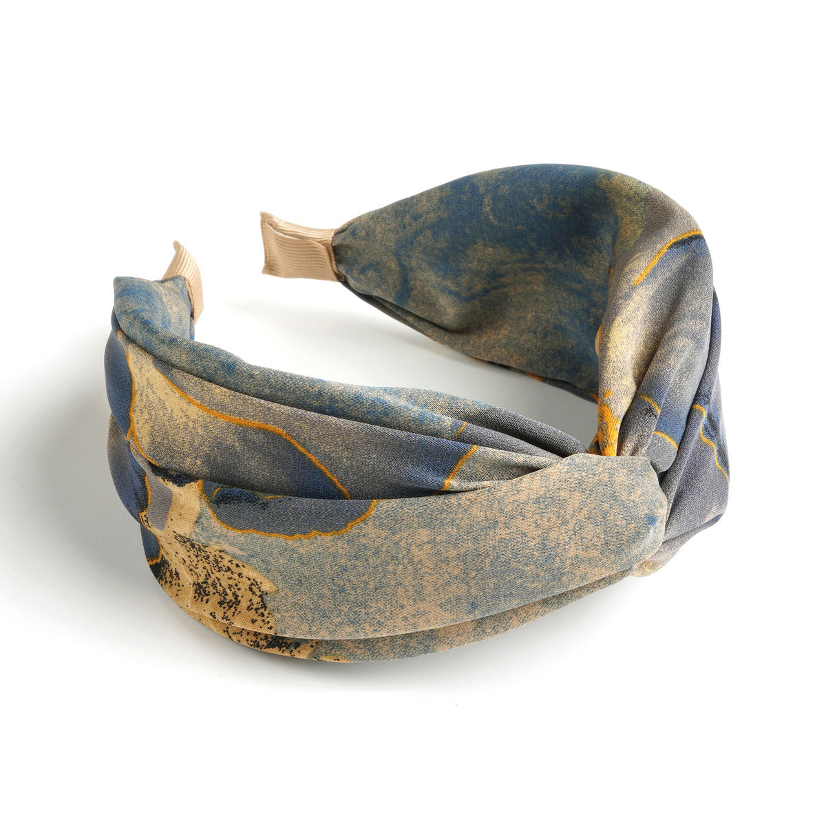 Banda ancha para el cabello con efecto tie-dye estilo bohemio para mujer con un estilo dulce
