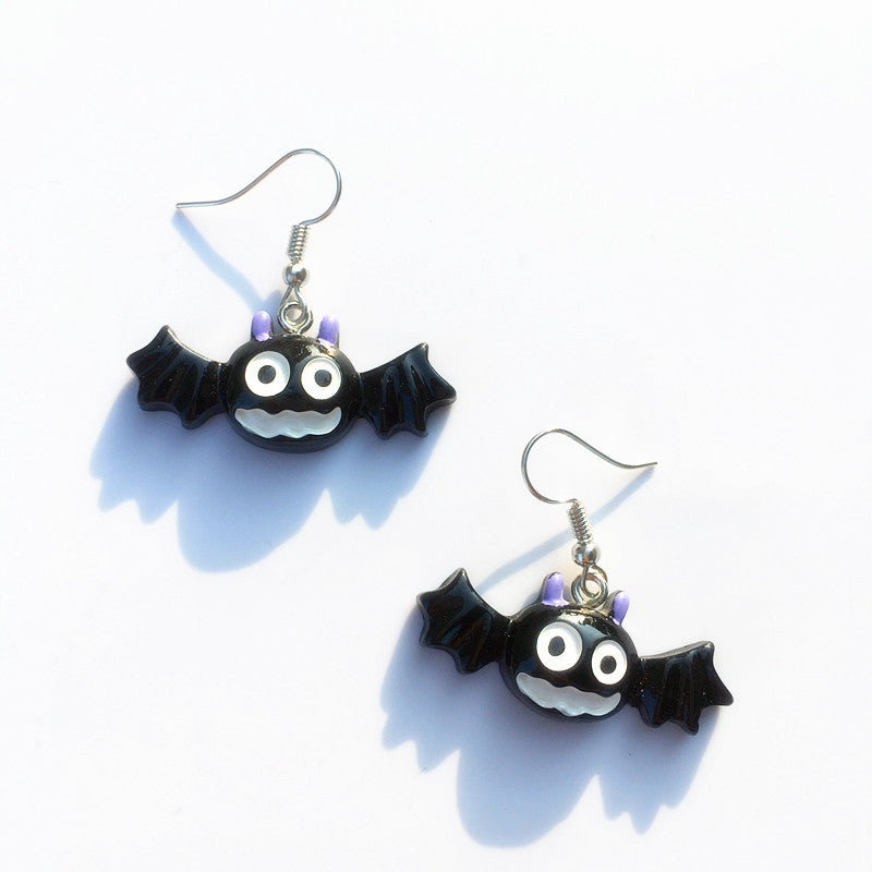 Halloween Women Dangle Earrings with Bat Pumpkin Zomb