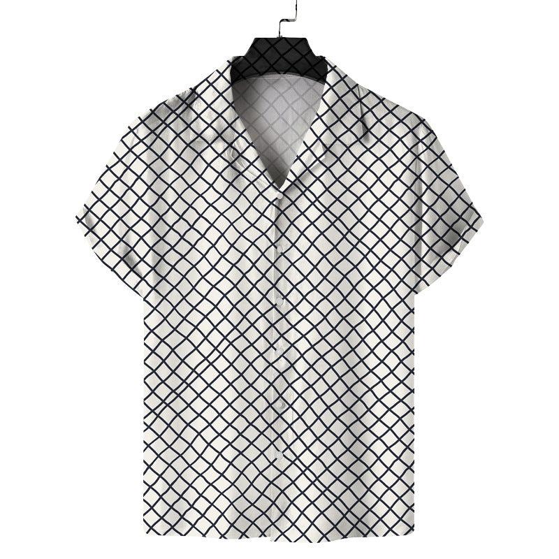 Men Fashion Casual Vacation 3D Palm Tree Print Shirt