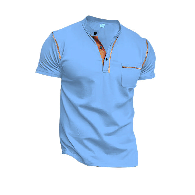 Camiseta informal de manga corta de secado rápido para hombre en poliéster