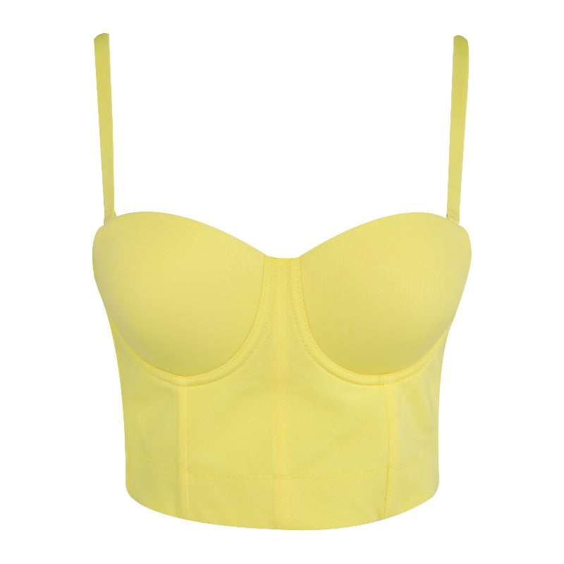 Women Fashion Solid Color Sling Corset