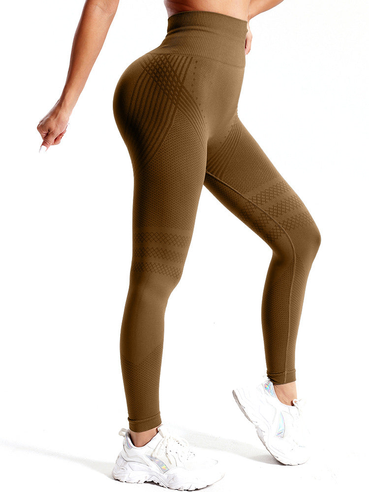 Pantalones de yoga elásticos de cintura alta a la moda para mujer