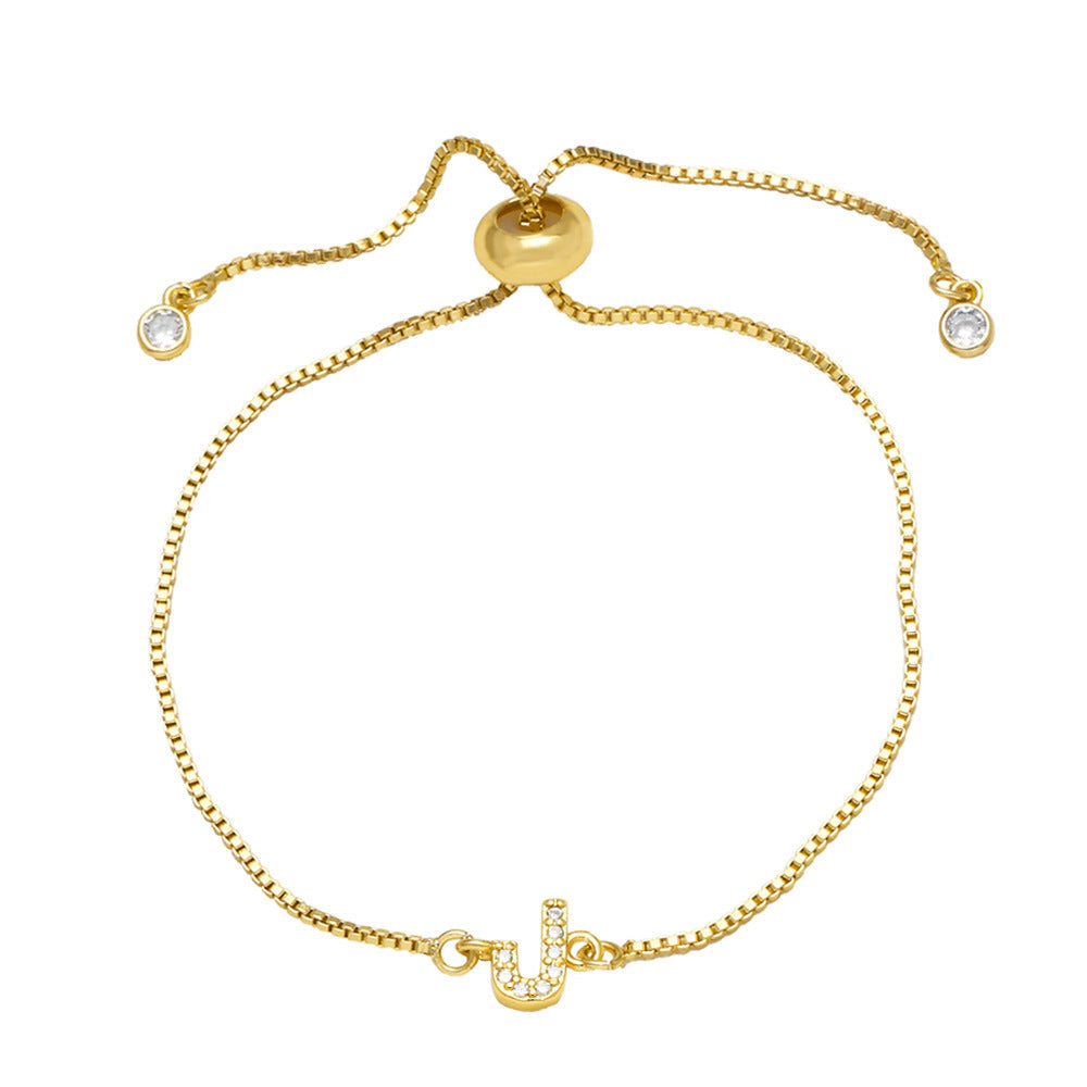 Fashion Adjustable Alphabet Bracelet for Women