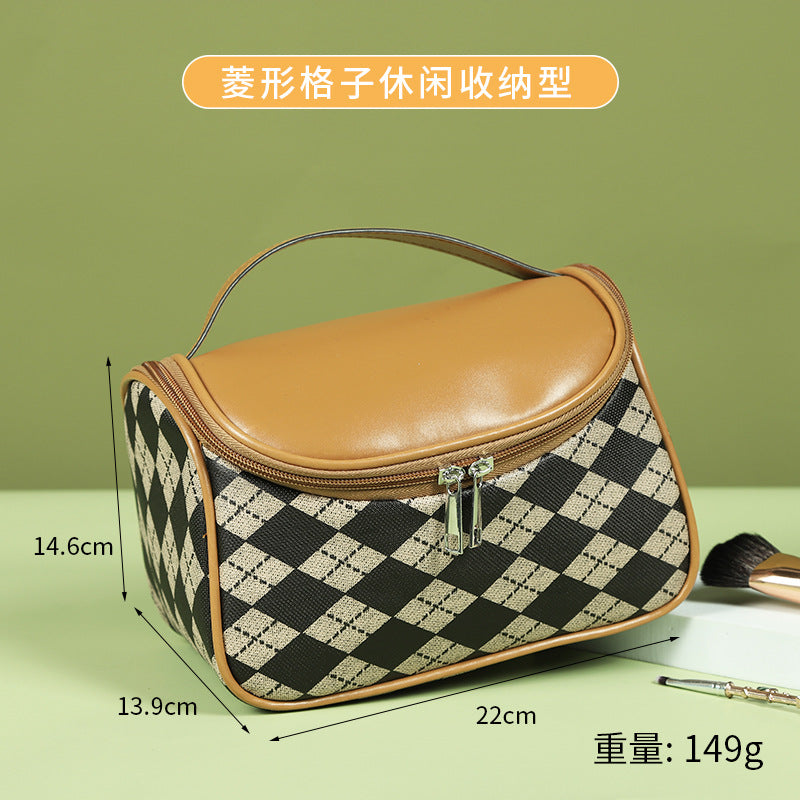 Bolsa de cosméticos impermeable con diseño de pata de gallo