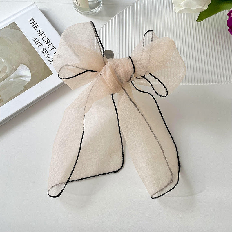 Bufanda larga de organza fina de verano para mujer, color liso
