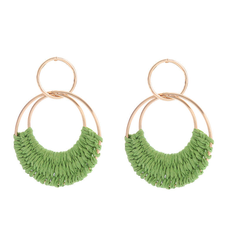 Bohemian Holiday Creative Handmade Braided Earrings