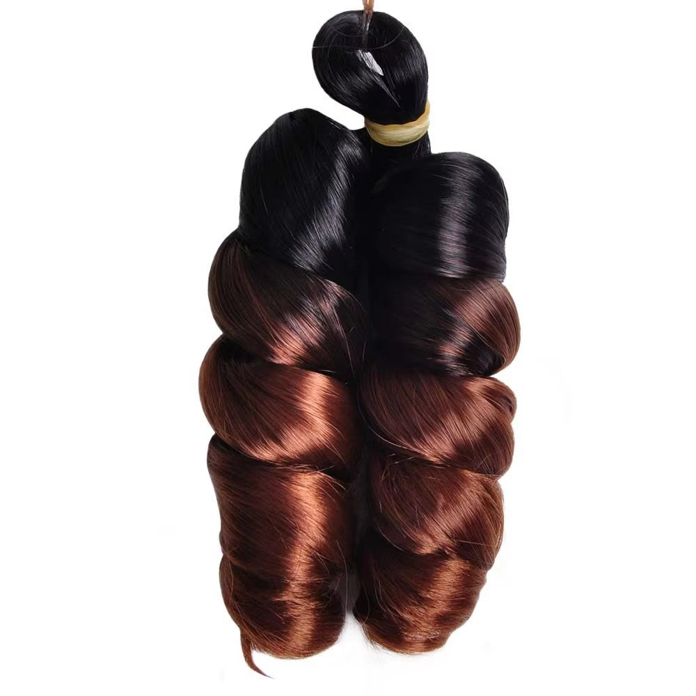 Extensión de rizos sueltos en espiral de cabello de ganchillo africano