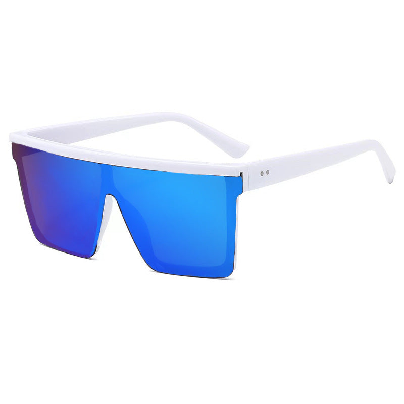 Gafas de sol de moda de una pieza con montura grande