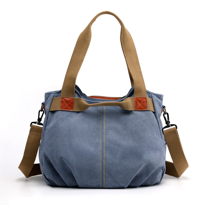 Vintage Casual Women Canvas Commuter Handbag