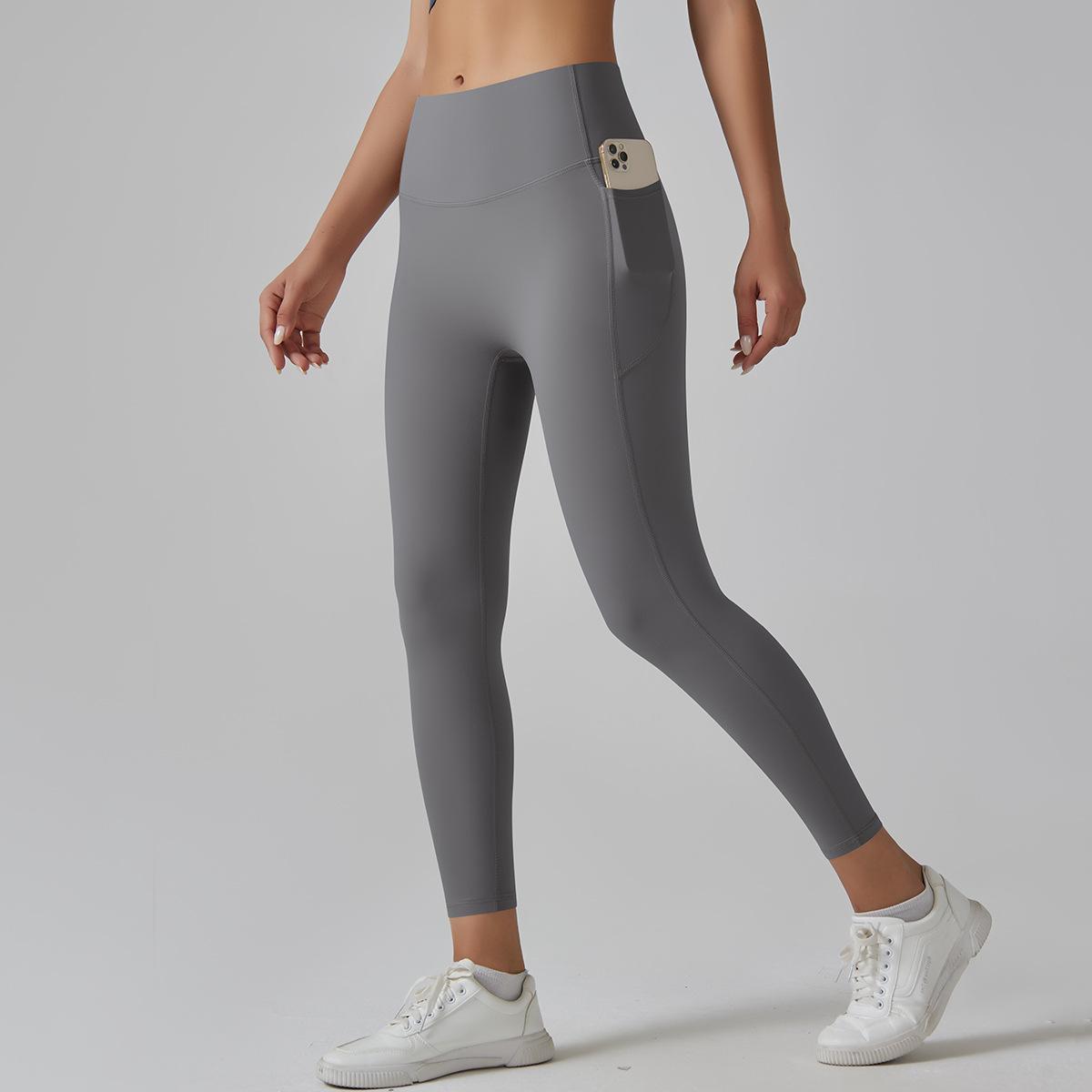 Leggings de yoga taille haute à séchage rapide pour femmes avec poches