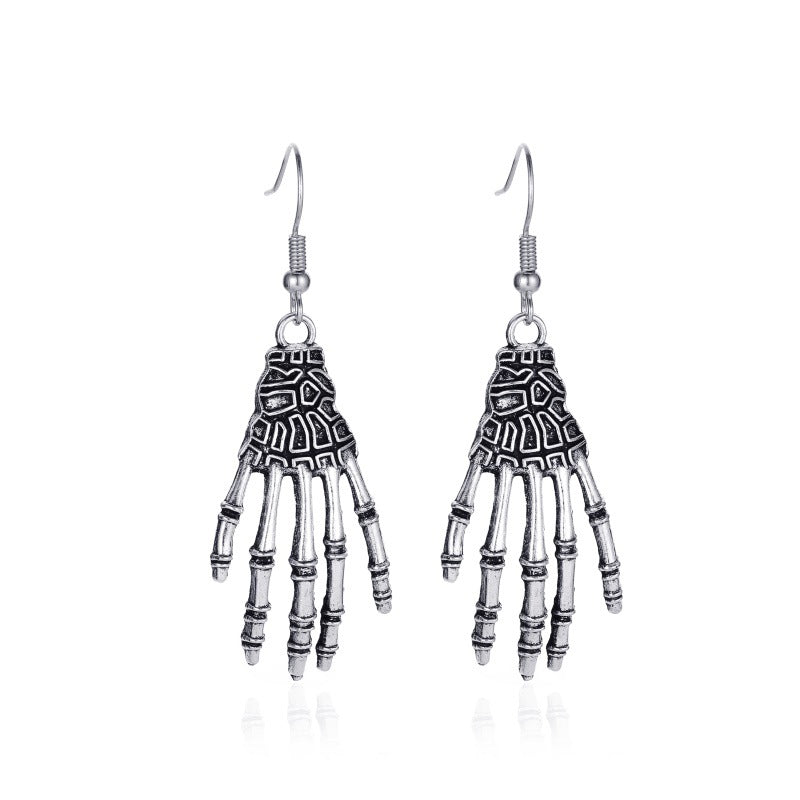 Halloween Skeleton Bat Spider Earrings Alloy Retro Style