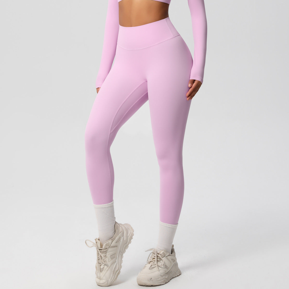 Leggings de yoga taille haute à séchage rapide pour femmes, couleurs unies