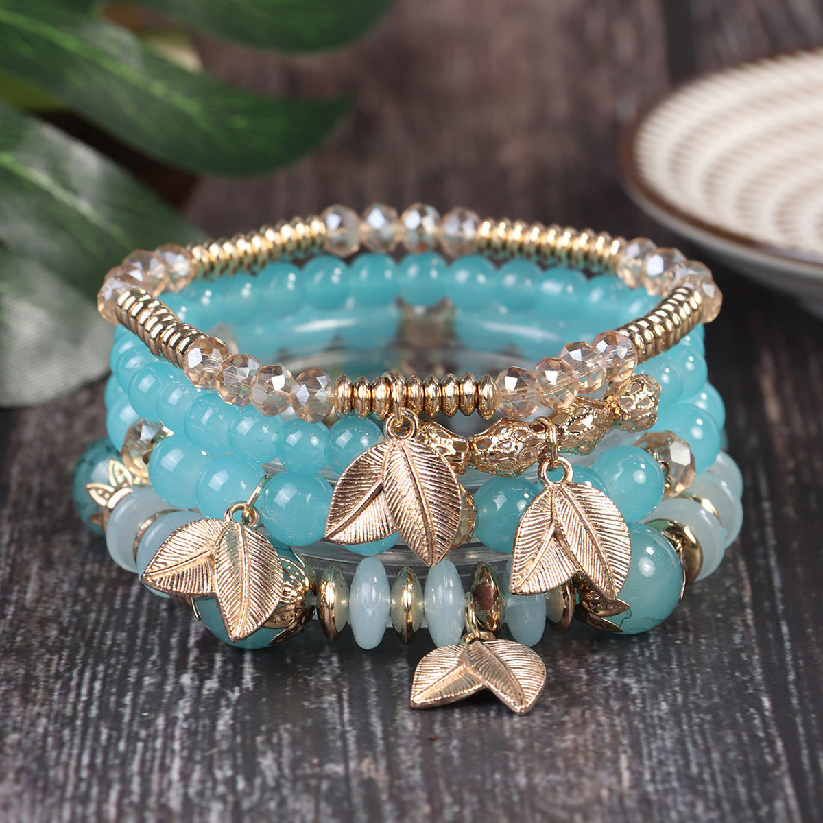 Bohemian Beaded Multi-Layer Bracelet Set