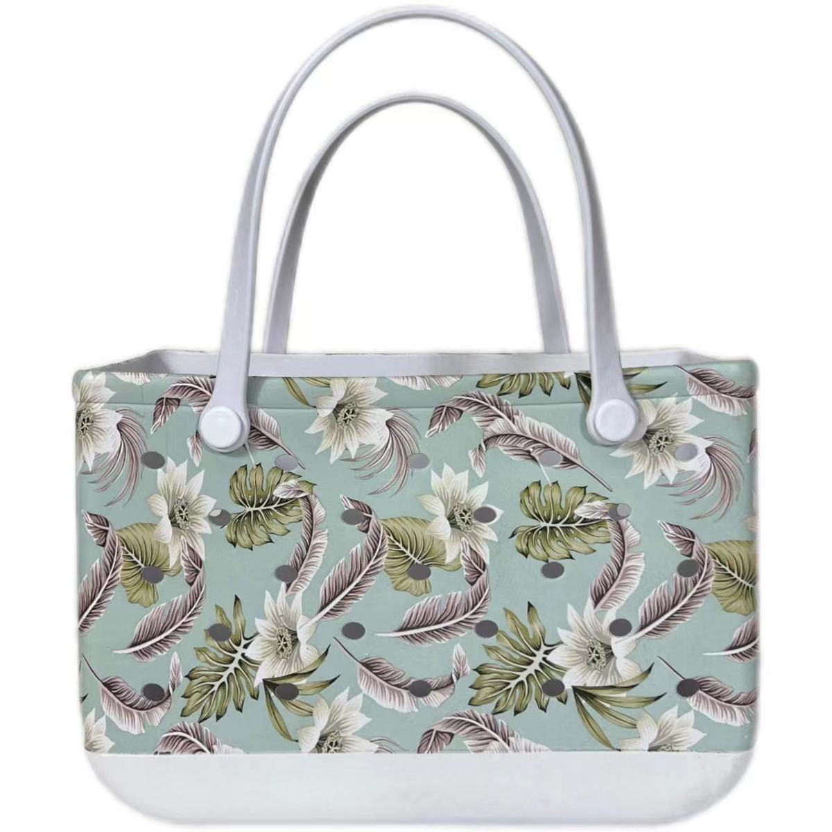 Sac de plage Eva imprimé à motif géométrique, fourre-tout polyvalent