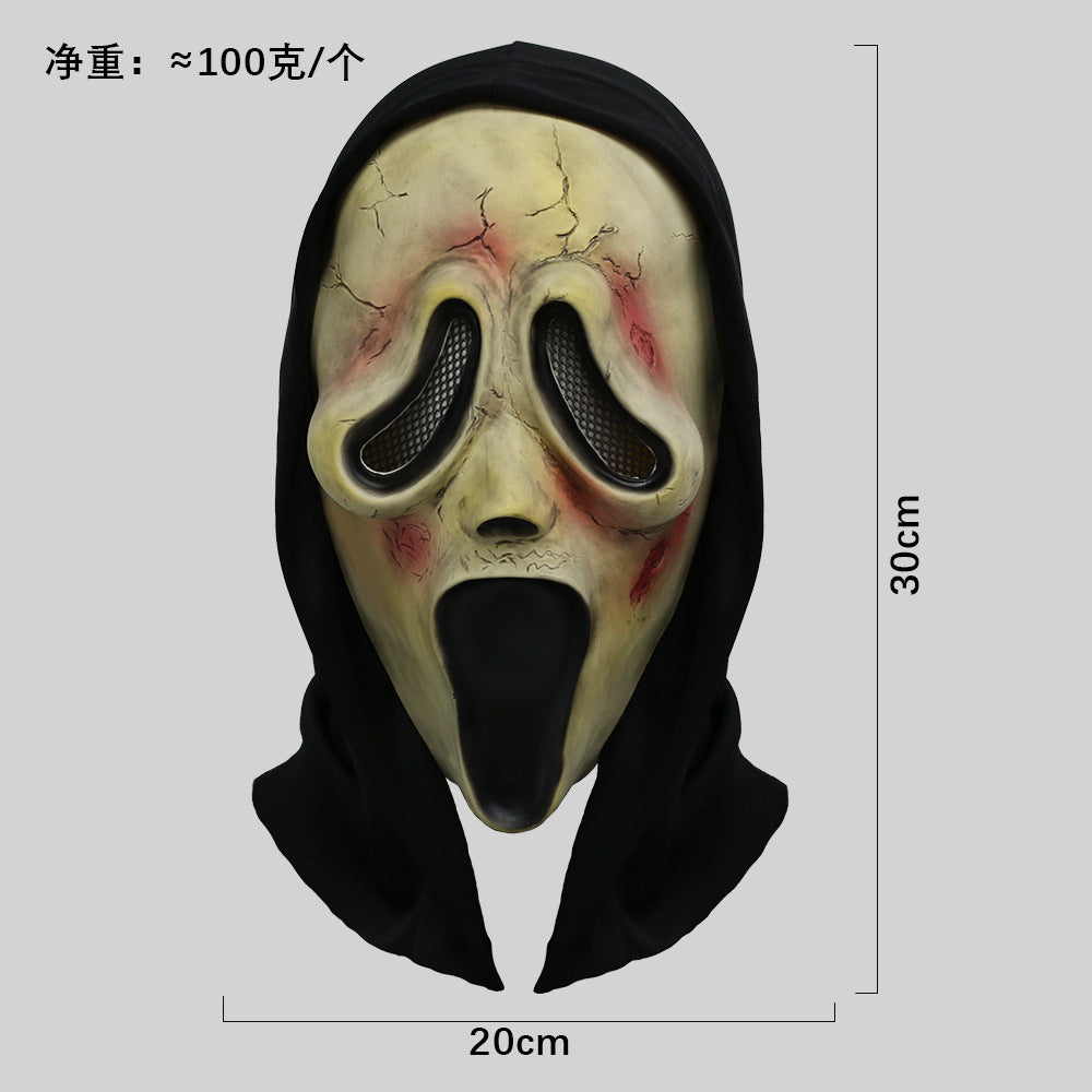 Máscara de calavera de látex blanca de Halloween Scream Horror