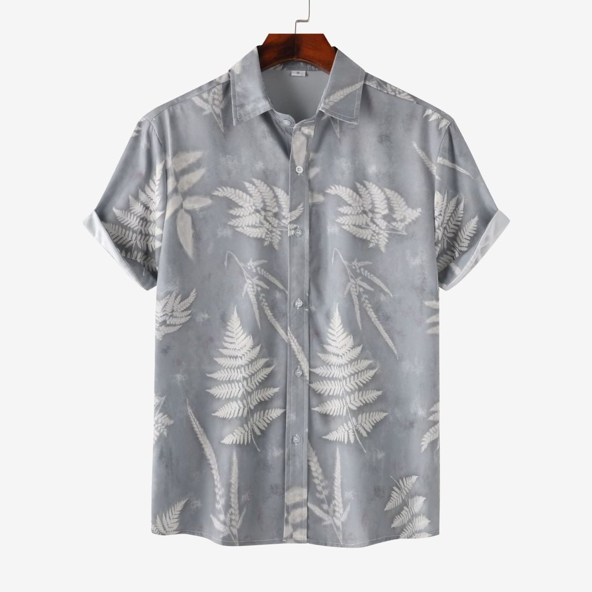Men Summer Leisure Vacation 3D Flower Print Shirt