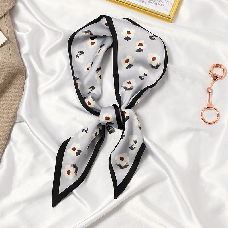 Fashion Printed Ribbon Tie Bag Handle Scarf