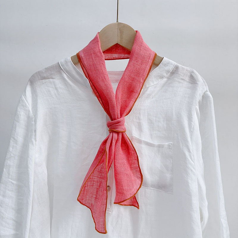 Spring And Summer Women Linen Small Long Scarf
