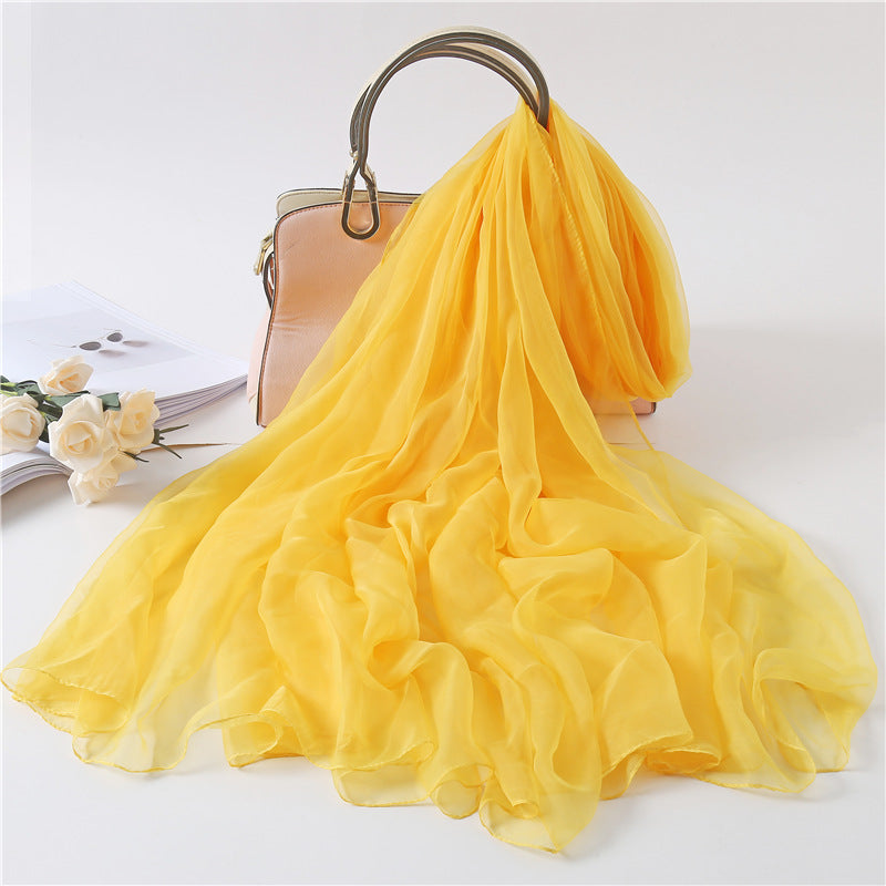 Large Size Solid Color Sunscreen Scarf for Women