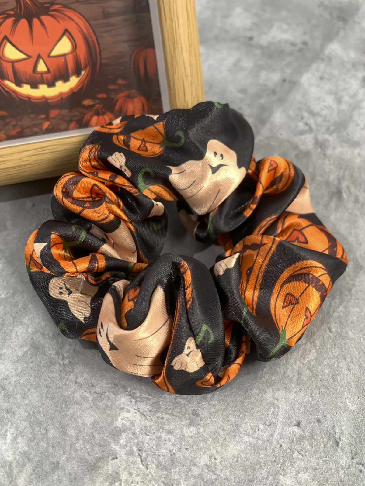 Anillo para el cabello con estampado de calaveras de Halloween