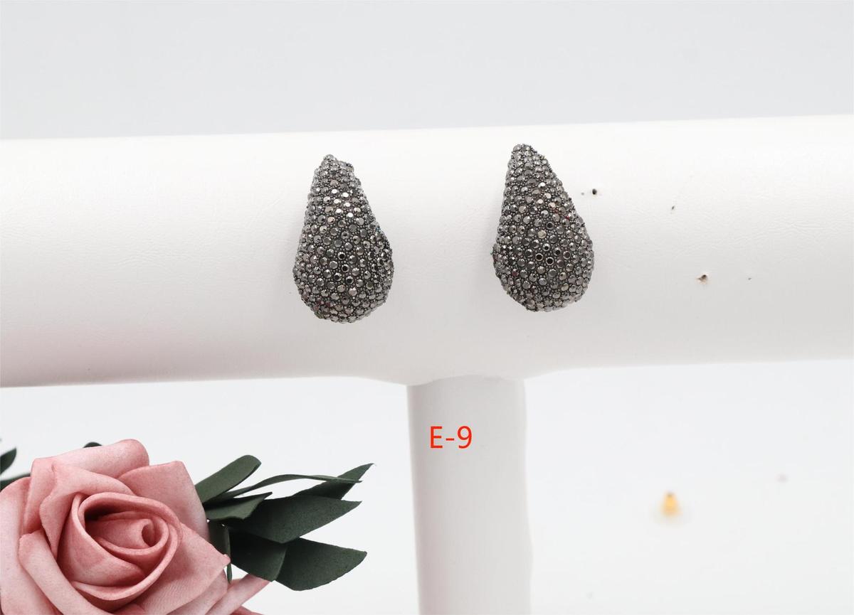 Women Fashion Simple Zircon Water-Drop Earrings